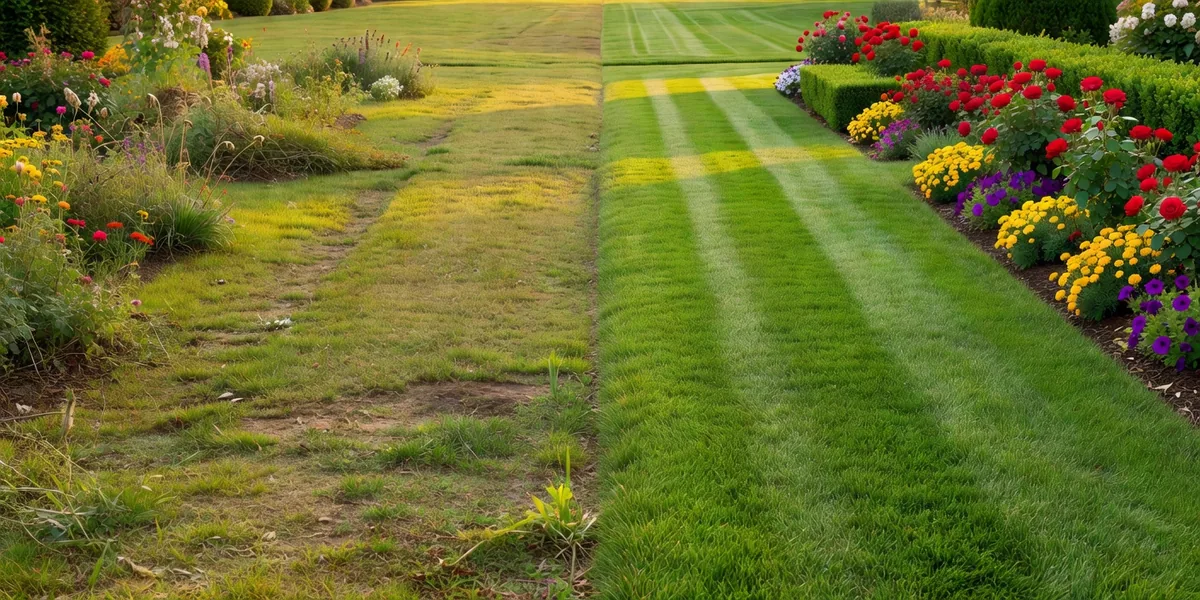 Lawn Care service scope; abstract or generic visuals only, no fake customer photos.